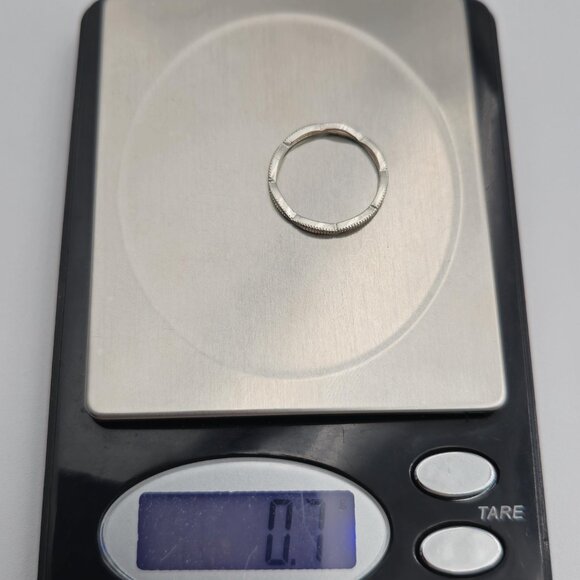 Size 7 Sterling Silver Handmade Rough Odd Band Ring A3096 - Picture 7 of 7